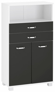 Schildmeyer, Schildmeyer Midischrank »Colli«, Schildmeyer Midischrank »Colli in verschiedenen Farben«, Breite 60 cm, Badezimmerschrank mit Metallgriffen, Ablageboden