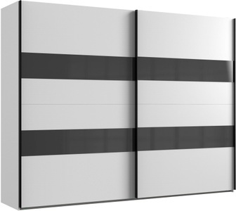 Wimex, Wimex Schwebetürenschrank »Altona«, Wimex Schwebetürenschrank »Altona«, mit Glaselementen und zusätzlichen Einlegeböden