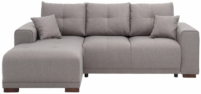 HOME AFFAIRE, Home affaire Ecksofa »Viborg«, mit Regal in der Armlehne, wahlweise mit Bettfunktion, Home affaire Ecksofa »Viborg L-Form«, mit Regal in der Armlehne, wahlweise mit Bettfunktion
