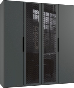 MID.YOU, MID.YOU Drehtürenschrank in graphitfarben, grau , Alicante , Glas, Holzwerkstoff , 2 Fächer , 200x216x58 cm , Dekorfolie,Dekorfolie,Nachbildung,Nachbildung , umfangreiches Zubehör erhältlich, In verschiedenen Grössen erhältlich, in verschiedene, MID.YOU Drehtürenschrank in graphitfarben, grau , Alicante , Glas, Holzwerkstoff , 2 Fächer , 200x216x58 cm , Dekorfolie,Dekorfolie,Nachbildung,Nachbildung , umfangreiches Zubehör erhältlich, In verschiedenen Grössen erhältlich, in verschiedene