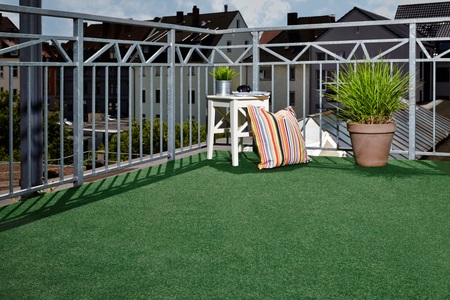 andiamo, Kunstrasen Sparmass »Komfort grün« (200x350 cm), Andiamo Kunstrasen »Komfort Qualität«, rechteckig, 7 mm Höhe, aus Nadelfilz, mit Noppen, für Balkon & Terrasse