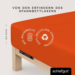 Schlafgut, Schlafgut Spannbettlaken »Soft Contact«, (1 St.), 100% Bio Baumwolle, Schlafgut Spannbettlaken »Soft Contact«, 100% Bio Baumwolle