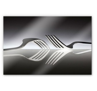 Wall-Art, Wall-Art Küchenrückwand »Silberfarben Besteck Spritzschutz«, Wall-Art Küchenrückwand »Silberfarben Besteck Spritzschutz«, (Set, 1 tlg.), Herd Waschbecken Wandschutz