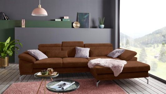 SIT&MORE, sit&more Ecksofa, sit&more Ecksofa »Scorpio L-Form«, inklusive Sitztiefenverstellung, wahlweise mit Kopfverstellung