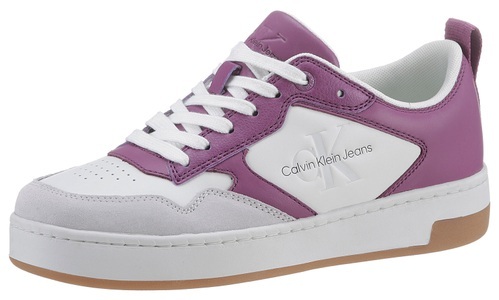 CALVIN KLEIN JEANS, Calvin Klein Jeans Plateausneaker »BASKET CUPSOLE LOW LTH MONO W«, im Basket-Style, 