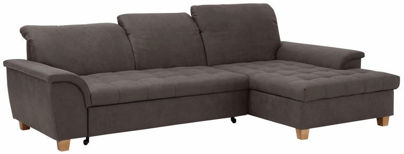 HOME AFFAIRE, Home affaire Ecksofa »Lyla«, mit Recamiere, wahlweise mit Rückenfunktion und zusätzlich mit Bett + Bettkasten, Home affaire Ecksofa »Lyla fester Sitzkomfort, bequeme Armlehnen, Breite 279cm, L-Form« mit Recamiere, wahlweise mit Rückenfunktion und zusätzlich mit Bett
