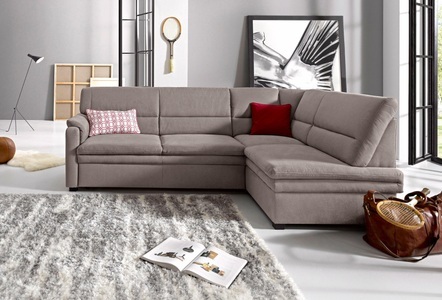 RAUM.ID, RAUM.ID Ecksofa, sit&more Ecksofa »Pisa L-Form«, mit Federkern, wahlweise mit Bettfunktion