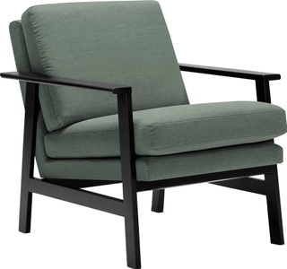 Lovi, LOVI Sessel »Pepper«, Gestell schwarz aus massiver Buche im Retro Style, 