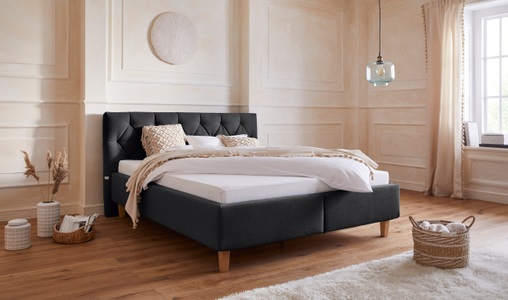 Guido Maria Kretschmer Home&Living Polsterbett »Sunley 100«, Kreuzsteppung im Kopfteil, Kopfteilhöhe 102 cm, wahlweise ohne oder mit Matratze/Lattenrost - 3 Matratzenarten