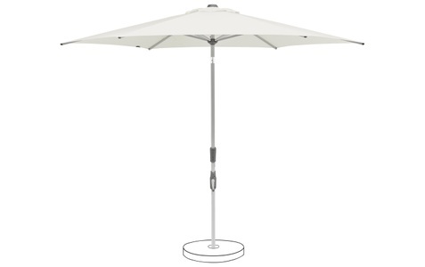 Suncomfort by Glatz, Suncomfort by Glatz Sonnenschirm Slide 250 cm Sand White, Sonnenschirm Slide Weiss/Grau Stoff/Aluminium 250 cm