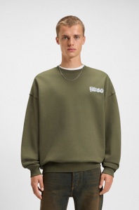 HUGO Blue Sweatshirt »Nyrocrew«, Rundhalsausschnitt, Loose fit, Druck in Chrom-Optik