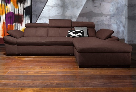 exxpo - sofa fashion, exxpo - sofa fashion Ecksofa, inklusive Kopfteil- und Armteilverstellung, wahlweise mit Bettfunktion