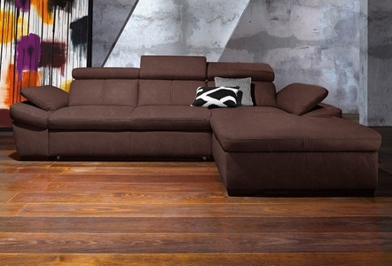 exxpo - sofa fashion, exxpo - sofa fashion Ecksofa, inklusive Kopfteil- und Armteilverstellung, wahlweise mit Bettfunktion