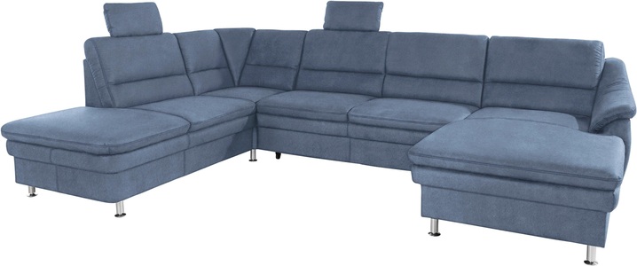 SIT&MORE, sit&more Wohnlandschaft, sit&more Wohnlandschaft »Cardoso U-Form« mit Federkern und Kopfstützen, mit Bettfunktion und Relaxfunktion