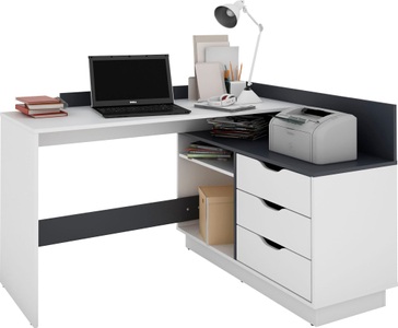 byLIVING Eckschreibtisch »Belfast«, Breite 129 cm, rechts oder links montierbar