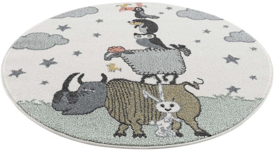 Carpet City Kinderteppich »Anime9394«, rund, 11 mm Höhe, pflegeleichter Spieleteppich, Kinderzimmer