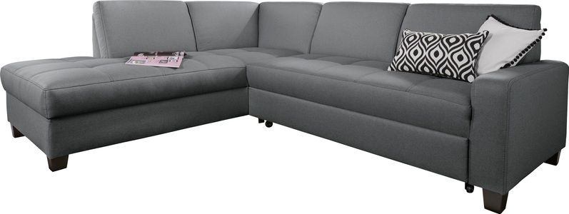 DOMO collection, DOMO collection Ecksofa, DOMO collection Ecksofa »Florentina L-Form«, wahlweise mit Bettfunktion, mit Kontrastnaht
