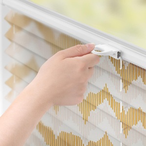 LICHTBLICK, LICHTBLICK Plissee »Plissee Klemmfix, ohne Bohren, blickdicht, Boho Zig Zag - Gelb«, LICHTBLICK ORIGINAL Plissee »Plissee Klemmfix, ohne Bohren, blickdicht, Boho Zig Zag - Gelb«, blickdicht, freihängend