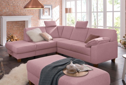 HOME AFFAIRE, Home affaire Ecksofa »Belfort«, mit Federkern, wahlweise mit Bettfunktion und Stauraum