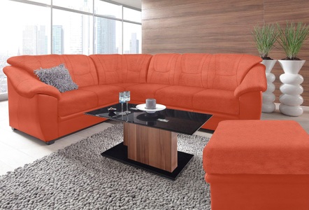 SIT&MORE, sit&more Ecksofa, sit&more Ecksofa »Savona L-Form«, wahlweise mit Bettfunktion, inklusive Federkern, frei im Raum stellbar