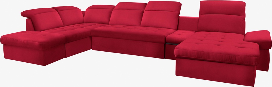 SIT&MORE, sit&more Wohnlandschaft, sit&more Wohnlandschaft »Stardust U-Form«, inklusive Kopfteilverstellung, Armlehnenfunktion und Tischelement
