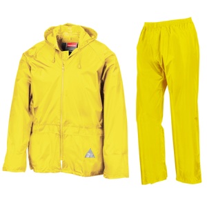Result, Result Regenjacke »Herren Regenanzug bestehend aus und Regenhose, wasserdicht«, Result - Regenanzug bestehend aus Regenjacke und Regenhose, M, Gelb
