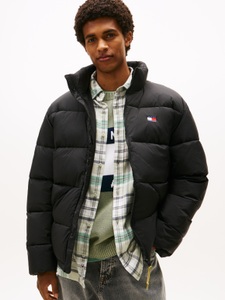 Tommy Jeans Steppjacke »VAIL PUFFER«, ohne Kapuze, Daunenjacke, Übergangsjacke Regular fit mit Rundhalsausschnitt
