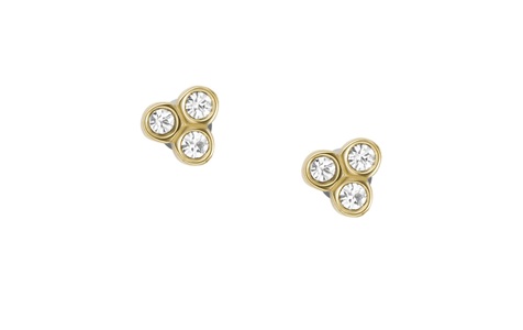 Fossil, Ohrstecker Damen Gold 4mm, Fossil Paar Ohrstecker »SADIE WOMEN«