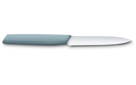 Victorinox Schweiz, Victorinox Swiss Modern Gemüsemesser - Blau - 10 cm - Schweiz, Victorinox Swiss Modern Gemüsemesser - Blau - 10 cm
