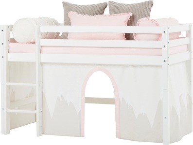 Hoppekids, Hoppekids Hochbett »Winter Wonderland«, (Set), umbaubar in ein Einzelbett, Hoppekids Hochbett »«Winter Wonderland»«, (Set), 70x160, umbaubar mit Vorhang-Set Winter