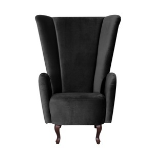 MAX WINZER, Max Winzer® Ohrensessel »Anastasia«, mit geschwungenen Holzfüssen, Hochlehner, Max Winzer® Ohrensessel »Anastasia Designsessel, extravaganter Hochlehnsessel, trendige Farben«, elegantes Highlight im Wohnzimmer, mit geschwungenen Holzfüssen