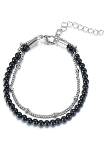 FIRETTI, Firetti Fusskette »mehrreihig, Kugeln, glanzvoll und massiv«, Firetti Fusskette »Schmuck Geschenk KörperSchmuck«, mit Türkis, Achat oder Dumortierit