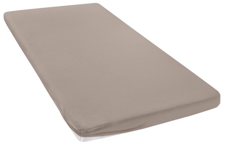 MY HOME, Spannbettlaken »Jersey«, my home, my home Spannbettlaken »Litschi«, (1 St.), für Topper auf Boxspringbetten geeignet, 100% Baumwolle, Topper Spannbettlaken aus Jersey mit Gummizug, Made in Green zertifiziert