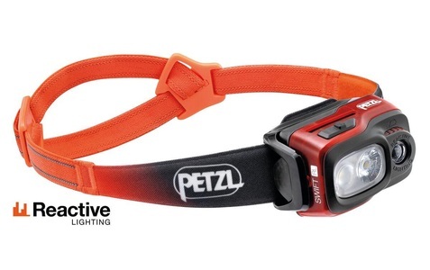 Petzl, Petzl Swift RL - Stirnlampe Orange One Size, Petzl Stirnlampe »SWIFT RL«, (1 St.), Wasserdicht: IPX4 (wetterfest)