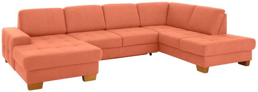 Home affaire Wohnlandschaft »Pucci«, mit Federkern, Sitztiefenverstellung, Kontrastnaht