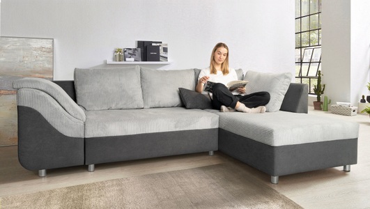COLLECTION AB Ecksofa Sally L-Form, mit und ohne Bettfunktion, inklusive loser Rücken- und Zierkissen
