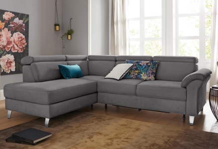 SIT&MORE, sit&more Ecksofa, sit&more Ecksofa, inklusive Kopfteilverstellung, wahlweise mit Bettfunktion und Bettkasten