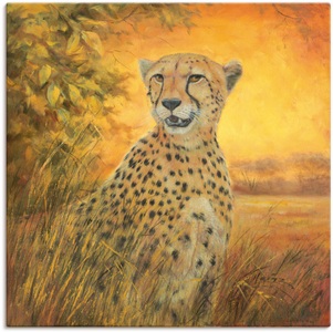 Artland, Artland Wandbild »Porträt Gepard«, Geparden Bilder, (1 St.), in vielen Grössen & Produktarten - Alubild / Outdoorbild für den Aussenbereich, Leinwandbild, Poster, Wandaufkleber / Wandtattoo auch für Badezimmer geeignet, Artland Wandbild »Porträt Gepard«, Geparden Bilder, (1 St.), als Alubild, Outdoorbild, Poster in verschied. Grössen