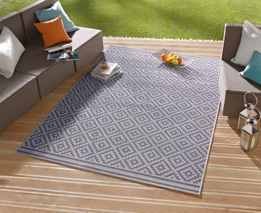 NORTHRUGS, NORTHRUGS Teppich »Raute«, rechteckig, 8 mm Höhe, In-und Outdoor geeignet, Rauten Design, Wohnzimmer, Balkon, Terrasse, Garten, Robust, Pflegeleicht, Flachgewebe, NORTHRUGS Teppich »Raute«, rechteckig, 8 mm Höhe, In-& Outdoor, Wetterfest, Balkon, Läufer, Wohnzimmer, Terrasse, Raute