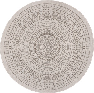 NORTHRUGS, NORTHRUGS Teppich »Porto«, rund, 5 mm Höhe, In-und Outdoor geeignet, Wohnzimmer, Balkon, Terrasse, Garten, Robust, Pflegeleicht, Flachgewebe, Wendbar, NORTHRUGS Teppich »Porto Wendeteppich«, rund, 5 mm Höhe, In-& Outdoor, Wetterfest, Balkon, Garten, Wohnzimmer, Wasserfest