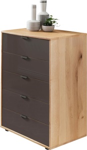 WIEMANN Schubkastenkommode »Cardiff Sideboard, Wäscheschrank, teilmassiv Bianco-Eiche, Schubladen« Glas- oder Massivholzfront, verschiedene Breiten, MADE IN GERMANY, Schubkästen inklusive Selbsteinzug und Dämpfung