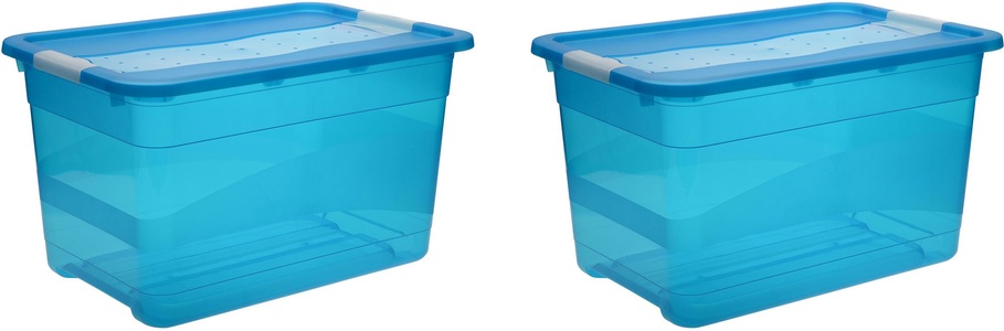 keeeper, keeeper Aufbewahrungsbox »cornelia«, (Set, 2 St.), aus hochwertigem Kunststoff, keeeper Organizer »cornelia«, (Set, 2 St.), Aufbewahrungsbox, 52 L, mit Deckel und Schiebeverschluss, Kunststoff