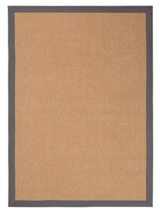 carpetfine, carpetfine Sisalteppich »Sisal«, rechteckig, 5 mm Höhe, carpetfine Sisalteppich »Sisal«, rechteckig, 5 mm Höhe, mit farbiger Bordüre, Anti Rutsch Rückseite