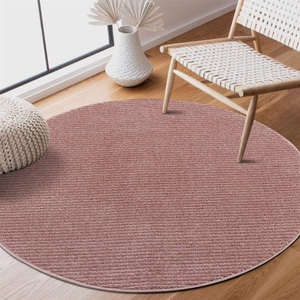 Carpet City, Carpet City Teppich »Fancy«, rund, 12 mm Höhe, Kurzflor, Einfarbig, 3D-Optik, Wohnzimmer, Carpet City Teppich »Friseé-Teppich FANCY900«, rund, 12 mm Höhe, Kurzflor, Einfarbig, 3D-Optik, Streifen Look