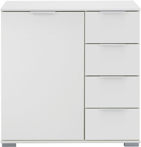Wimex, home24 Kombikommode Lingga II, Livetastic Kommode 81/83/41 cm , Easy Plus A , Weiss , Metall , 81x83x41 cm , Dekorfolie,Nachbildung , Typenauswahl, Beimöbel erhältlich , 001787046086