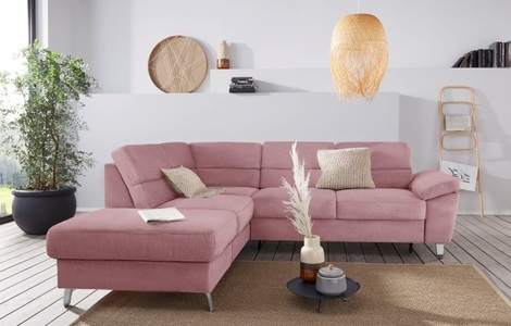 SIT&MORE, sit&more Ecksofa, sit&more Ecksofa »Sorano L-Form«, wahlweise mit Bettfunktion und Bettkasten