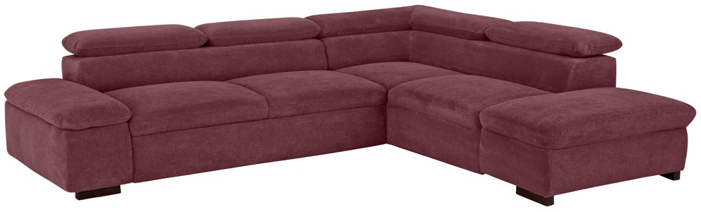 Home affaire Ecksofa »Alberto«, inklusive Kopfteilverstellung, mit Ottomanenabschluss