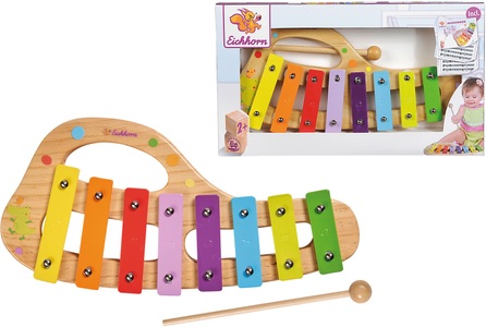 Eichhorn, Eichhorn Musik Xylophon 8 Töne, Musik-Instrument XYLOPHON mit Schlegel