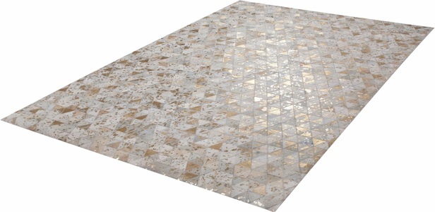 calo-deluxe, Fellteppich, »Audra 400«, calo-deluxe, rechteckig, Höhe 8 mm, handgewebt, calo-deluxe Fellteppich »Audra 400«, rechteckig, 8 mm Höhe, echtes Rinderfell, Wohnzimmer