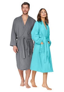 MY HOME, Unisex-Bademantel »Travel«, my home, my home Unisex-Bademantel »Travel«, (1 St.), für Damen & Herren, leichte Qualität, langer Bademantel, S-3XL